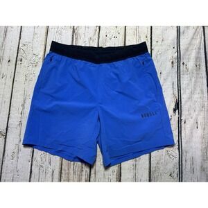 NOBULL Athletic Shorts Men Large Blue Performance Stretch Gym Run